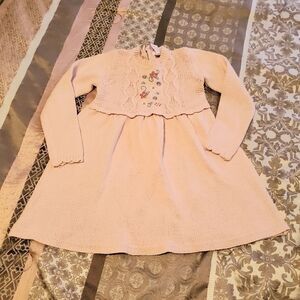 Shabby Chic Pink Floral Knitted Dress 5T